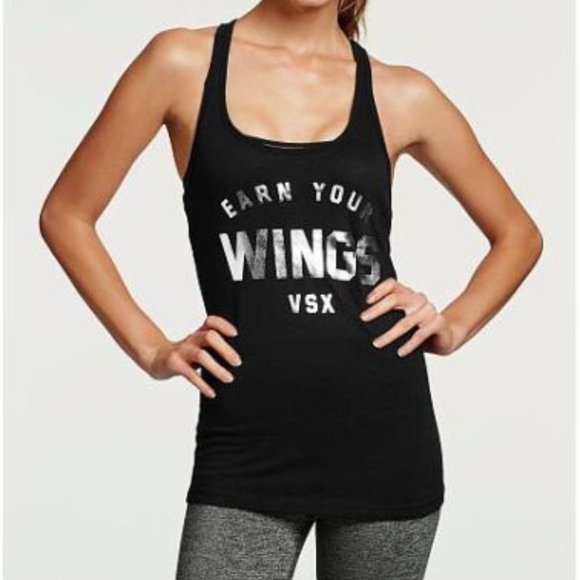 Victoria's Secret Tops - Victoria's Secret Sport Earn Your Wings Racerback Tank Top